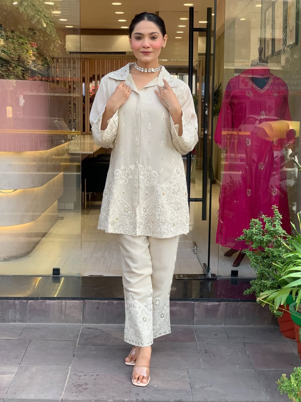 Tanvi Kurti Chanderi Silk CORD SET - Tanvi Kurti