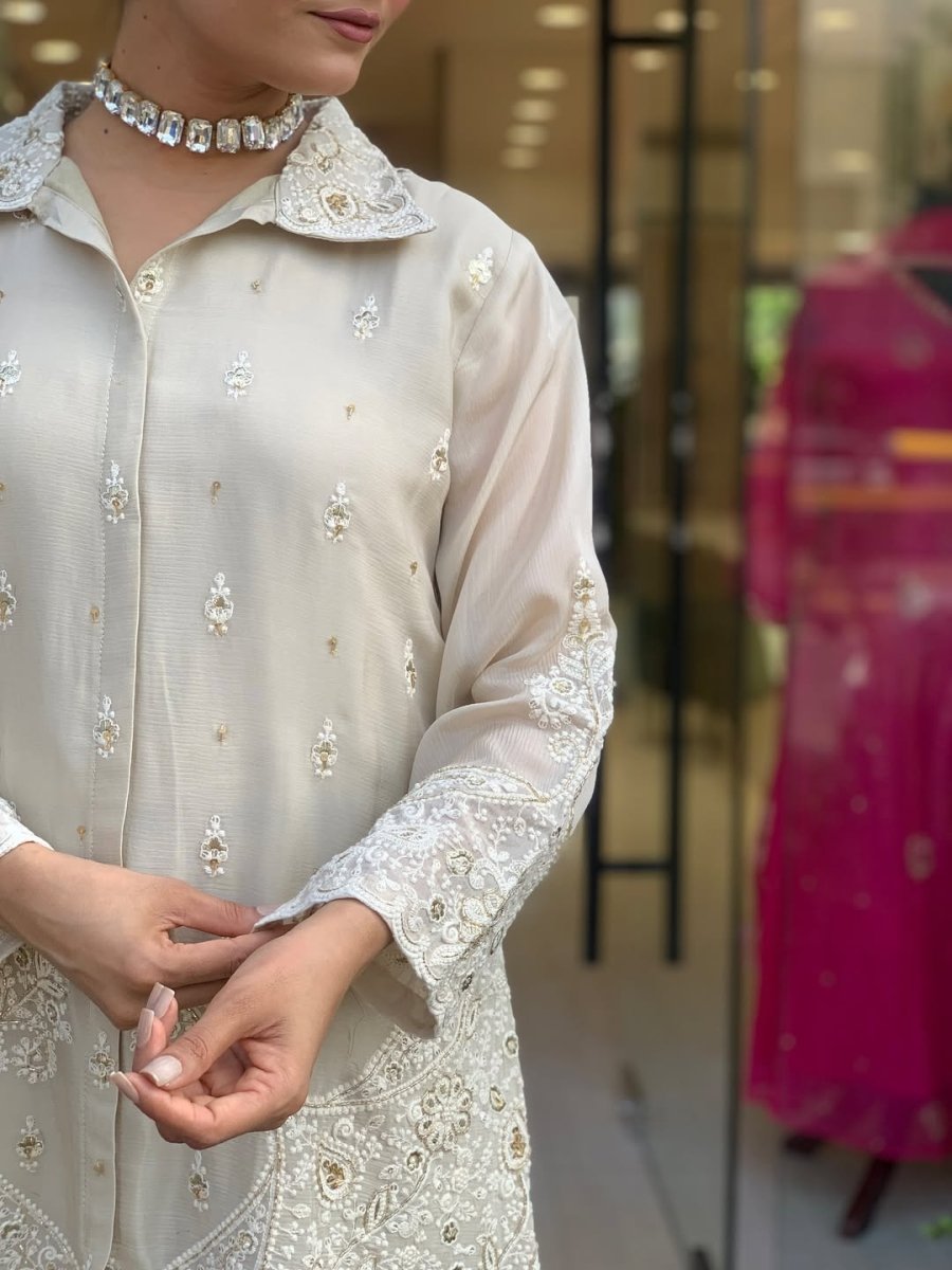 Tanvi Kurti Chanderi Silk CORD SET - Tanvi Kurti