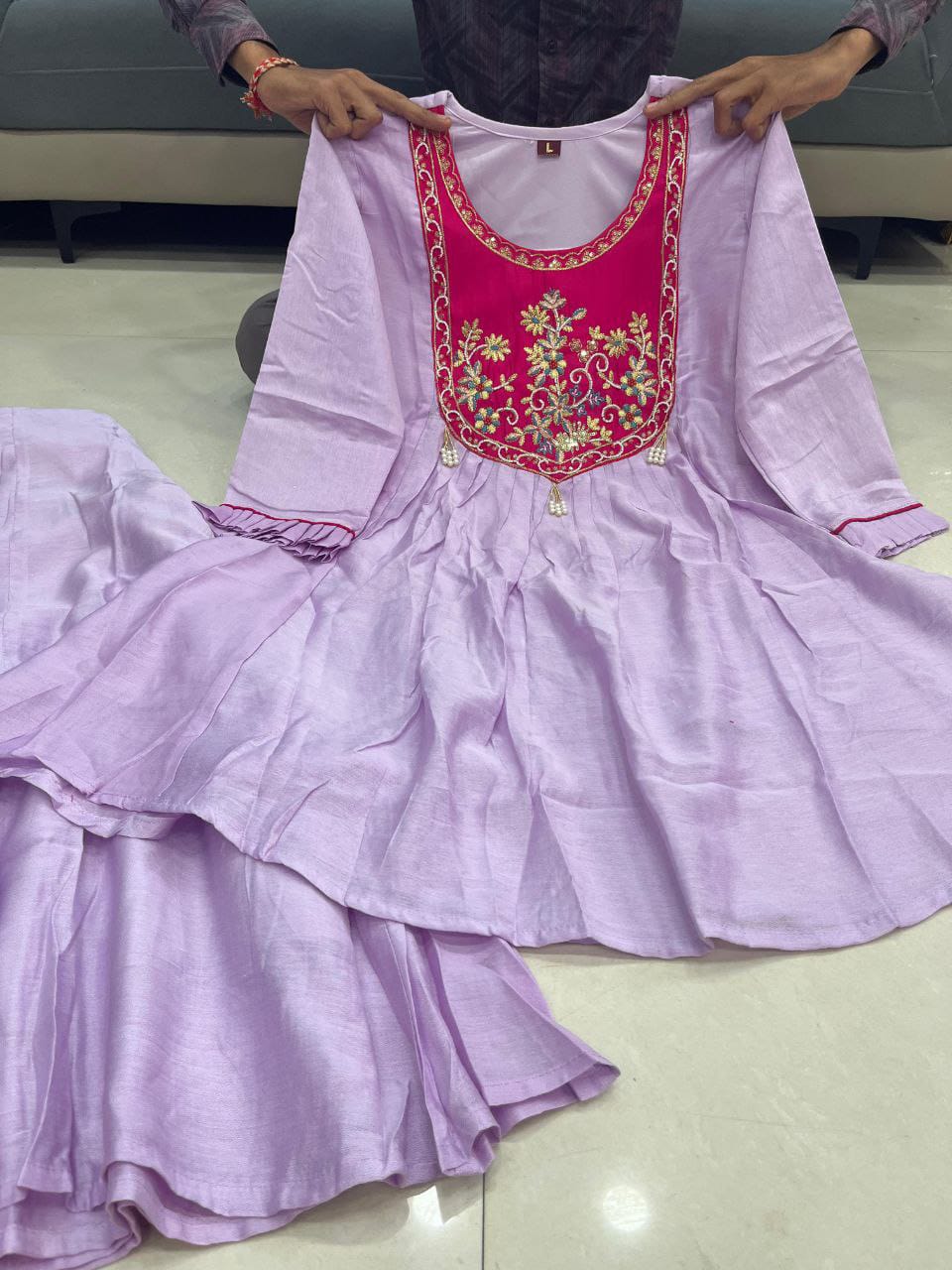 Tanvi Kurti Sharara Cord set - Tanvi Kurti