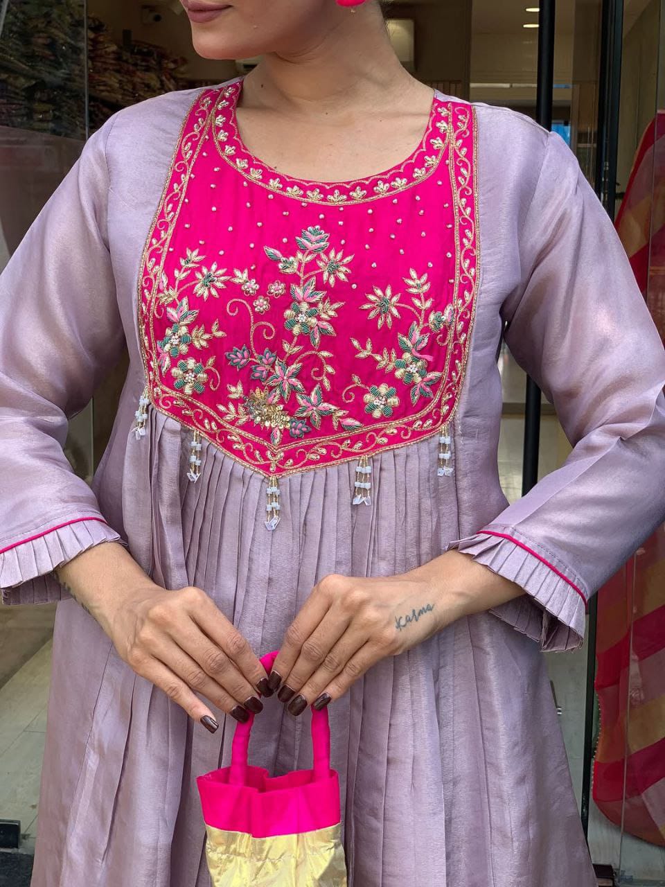 Tanvi Kurti Sharara Cord set - Tanvi Kurti