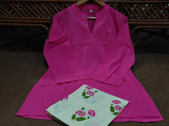 Reign Rani Pink Cotton Printed Kurta Pant Set