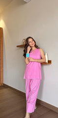Tanvi Kurti Blush Pink Comfort Co-Ord Set