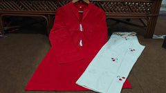 Tanvi Kurti Red Solid Kurta with Floral Palazzo Set
